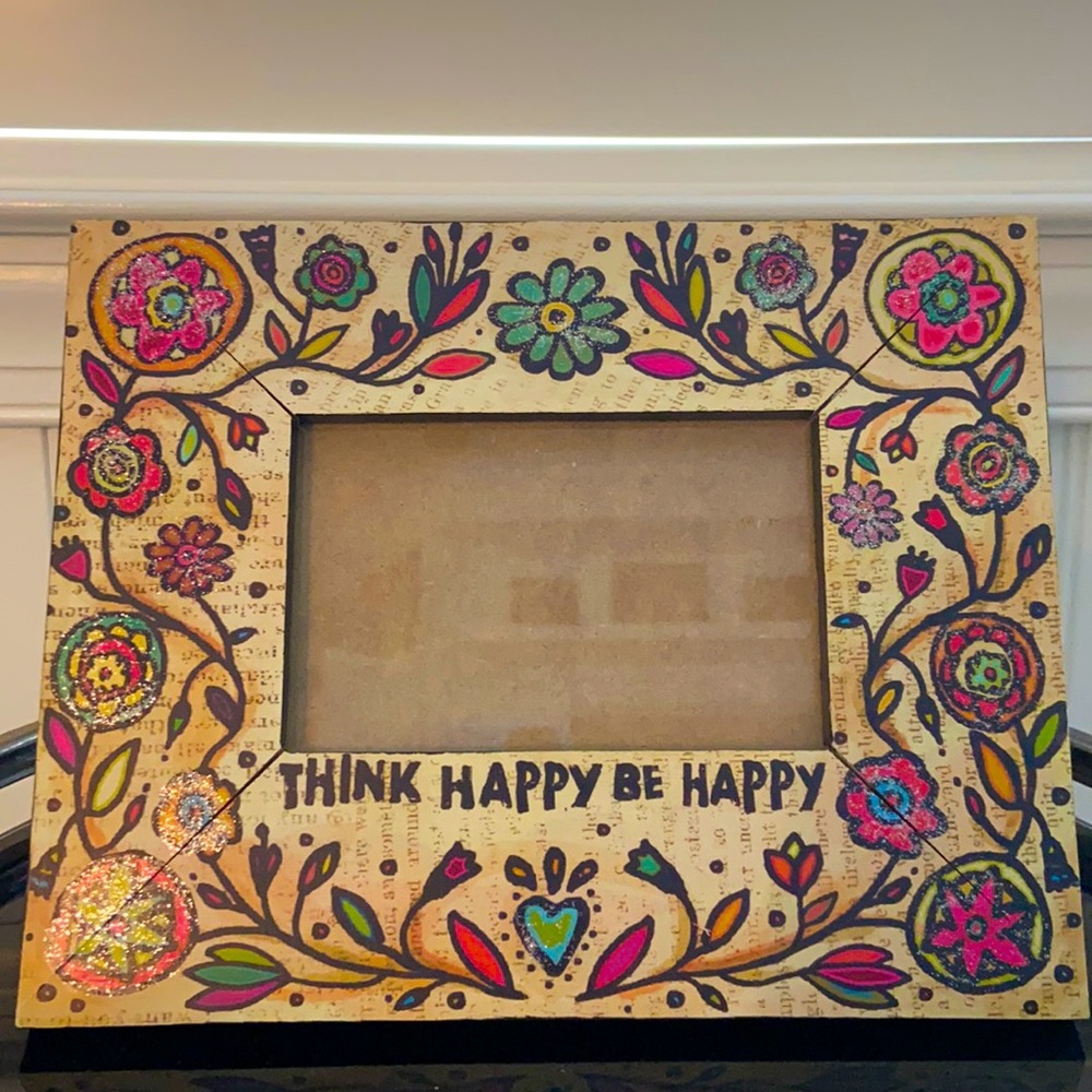 Think Happy Be Happy Picture Frame